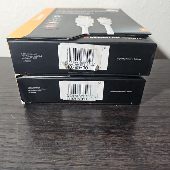 2 Monster USB to USB Mini Cable White Fast Charging 6 inches / .5 Ft - Picture 5 of 6